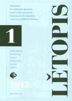 Titel Lětopis 62, 2015, Heft 1